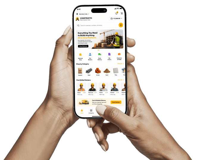 Constructo app phone mockup