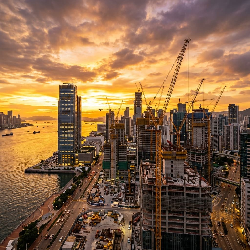 Construction crane skyline